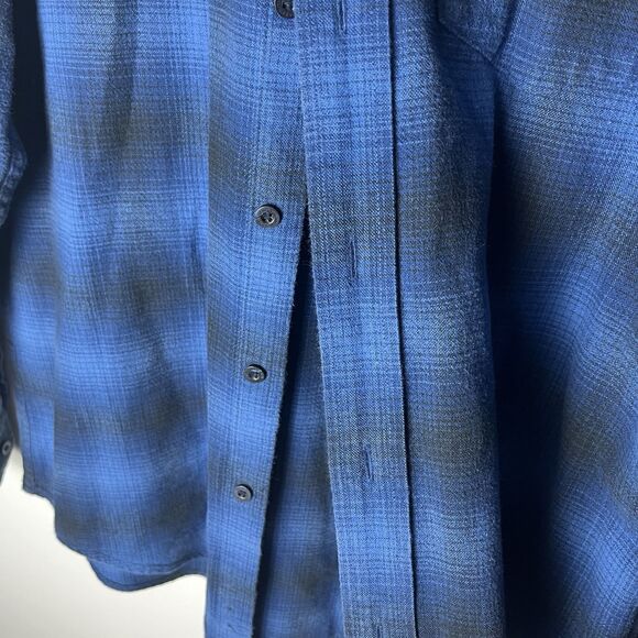 Pendleton shirt Mason Plaid L cotton Shirt Button Down Long Sleeve Blue - Picture 4 of 7